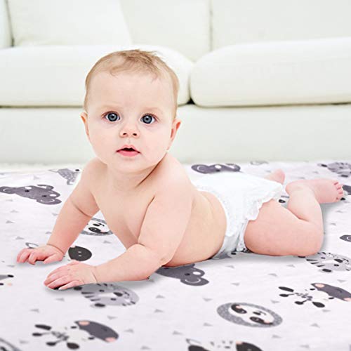 Beilimu Baby Blanket Super Soft Plush With Double Layer Dotted Backing, Lovely Brown Animals Printed Unisex Design Receiving Blanket, 30X40 Inch #TOP3