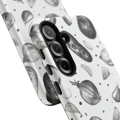 Coque Samsung S25 Plus motif végétal noir et blanc rigide