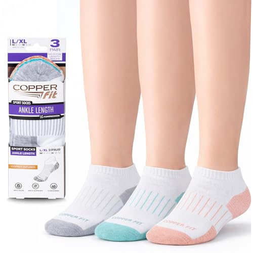 Chaussettes Mixte Copper Fit Ankle Length de sport courtes respirantes