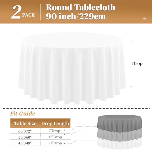 Lumaycens 2 Pack Round Tablecloth - Image 2