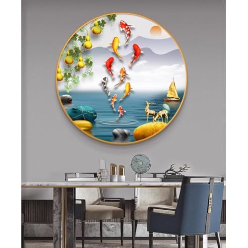 Décoration murale 3D orientale lumineuse 50cm lampe et sculpture suspendue