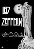 Textile Flag Led Zeppelin Flagge Stairway schwarz & weiß 104x75cm. Offiziell lizenziert