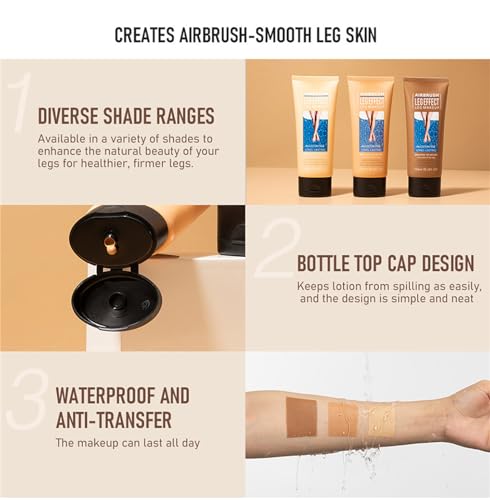 Generic Leg Makeup Waterproof No Transfer, Leg Vein Cover Up Makeup For Varicose Veins Waterproof Black Skin, Leg And Body Scar Cover Up Makeup For Tattoo Cover Up thumb #4