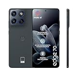 Motorola Edge 70 Smartphone (Robustes 6,67"-pOLED-Display mit Gorilla Glass 7i, 50-MP-Kamera, 12-512 GB, Wasser- und hitzebeständig, 68W-TurboPower-Aufladen), Pantone Gadget Gray, inkl. Magnetcover
