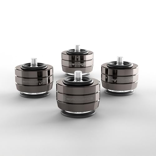 IsoAcoustics Gaia III Neo in Dark Chrome - Isolation feet for Speakers & subwoofers 70 lbs (32kg) or Less. (Set of 4)