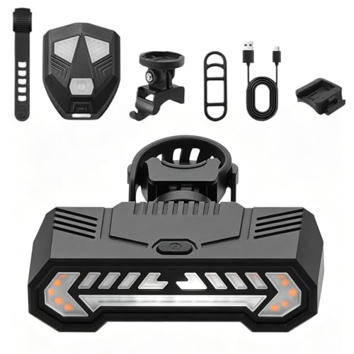 Luz trasera para bicicleta, control remoto, inalámbrico, LED, luz trasera para bicicleta, luz trasera de bicicleta de alto lúmenes, para scooter, montaña, carretera, carreras, viajes, camping, al aire