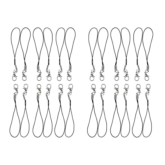 CHARMWAVES® Multi Use Phone Strap Charm lobster clasp for cell phone Cover key ring Pen drive Badge Holders Charm DIY Jewelry straps thread Ring with Hook (PACK OF 24) (B0DC87M1Y5) Amazon Price History, Amazon Price Tracker