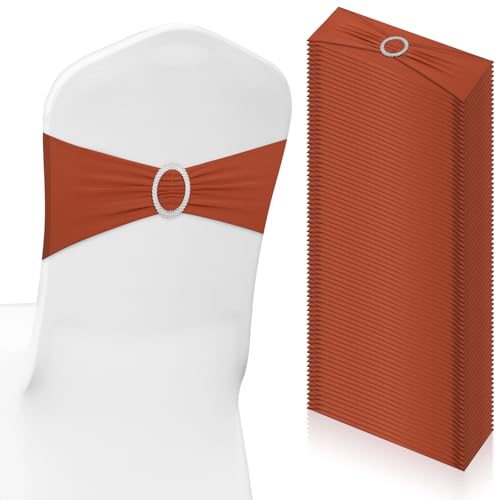 Tegeme 80 Pieces Chair Sashes & Bows - Stretch Spandex