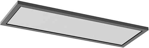 Miniatura 10 de AIKVSXER CPANL - Lámpara de techo LED de montaje en superficie, 1x4, color negro, 5500LM 50W TRIAC 10-100% regulable, 300040005000k seleccionable de