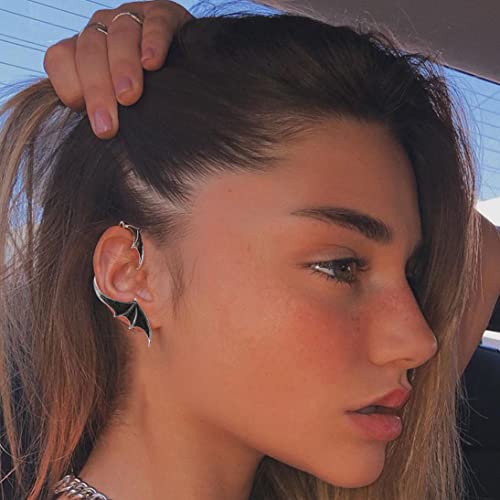 HZMAN Stainless Steel Ear Cuff Earrings for Women Piercing Men Stud Dragon Punk Wrap3