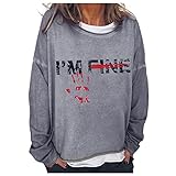 Pullover Damen Oversize Langarm Lässig Hoodie Tier-Druck Overall Sportlich-Lässiger Pullover Für Alle Jahreszeiten