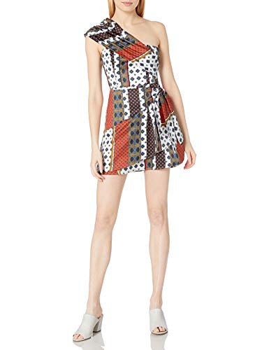 House of Harlow 1960 Women's SORINA Dress, Ivory Pajama Print, Large