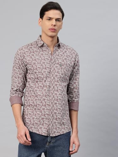 Image of Majestic Man Men's Stylish Floral Print Slim Fit Casual Shirt - Pure Cotton| Full Sleeve | Trendy & Comfortable