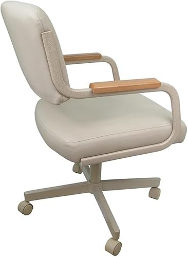 Vista 3 de Tobias Designs Inc. Silla giratoria giratoria con ruedas M-114 - Ocean Beige - Beige Natural