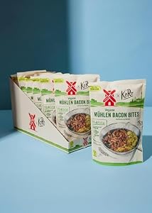 KoRo - Vegane Mühlen Bacon Bites 75 g - Praktische Trockenmischung - Vegan - Rauchiges Aroma