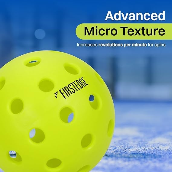 Image of PRO - 40 USAPA Approved Pickleball Ball Outdoor (Set of 6) | Single-Piece Rotational Molded | 40-Hole Design | Durable High-Performance Balls for All-Weather Play