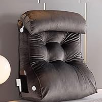 Lesekissen Mit Reißverschluss - Dreieckiges Rückenkissen Für Bett & Sofa