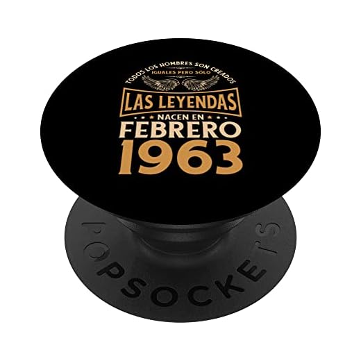 Cumpleaños Hombre Regalos Las Leyendas Febrero 1963 PopSockets PopGrip Intercambiable