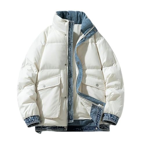 Doudoune américaine style haute rue veste d'hiver chaude deux pièces pour look streetwear confortable