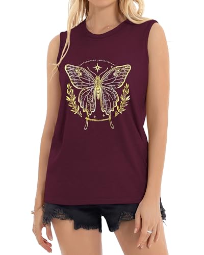Image of Womens Tank Tops Summer Casual Sleeveless Top Loose Fit Basic Tunic Shirts