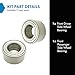 TRQ Front Wheel Bearing Set Compatible with 2010-2015 Lexus RX350 RX450h 2008-2019 Toyota Highlander 2011-2020 Sienna