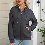 VOHOTO Women's Sherpa Lined Full Zip Hoodie-Ultra Warm Winter Sweatshirt Jacket, Thick Fleece, Drawstring Hood for Daily Wear - Image 2
