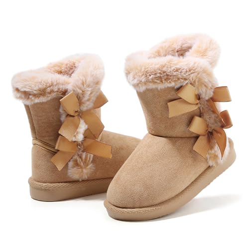 Image of Femizee Girls Boys Warm Winter Boots Kids Outdoor Snow Boots(Toddler /Little Kid)