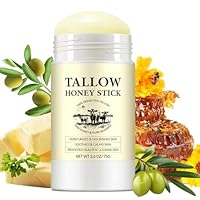 Talg-Honig-Stick, Balsamstick mit Talg von grasgefütterten Rindern und rohem Honig für trockene und empfindliche Haut, pflegt die Haut mit Bienenwachs und Sheabutter für Gesicht und Körper – 75 g