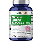 NusaPure Mimosa Pudica Seed 12,000 mg 200 Vegan Capsules (10:1 Extract, Non-GMO, Gluten Free)