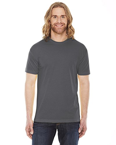 American Apparel Poly-Cotton Short Sleeve Crew Neck, Asphalt, Large