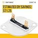 PartsBroz WP3390719 3390719 Dryer Thermal Fuse FSP G4AP0401 TF091C Elite Therma Thermistor Part - Compatible Whirlpool Kenmore Kitchenaid Maytag - Replaces AP6008309 PS11741444 WED8500BW0 WED8800YC1