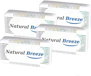 NATURAL BREEZE Refrigerator & Freezer Deodorizer Activated Charcoal Fridge Fresheners 4 Pack Set