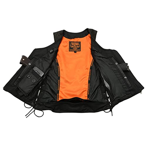 Image of Milwaukee Leather Women's Premium Classic Leather Motorcycle Rider Vest w /Adjustable Side Laces