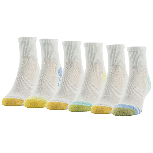 Image of GOLDTOE womens Half Cushion Sport Quarter Socks With Mesh, 6-pairsSocks