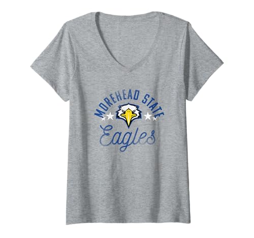 Womens Morehead State University Eagles Logo V-Neck T-Shirt