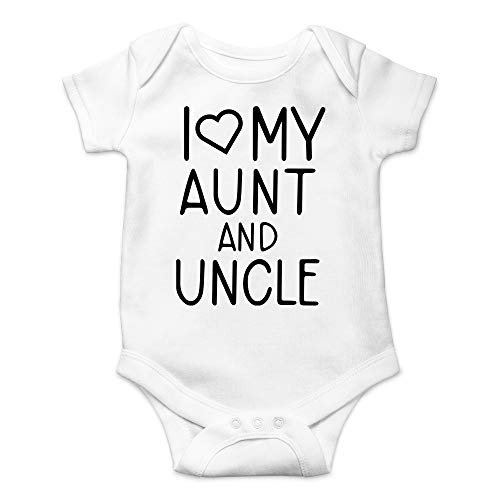 CBTwear I Love My Aunt and Uncle Baby Bodysuit - Cute Unisex Newborn Clothing Funny Infant Unisex Outfit
