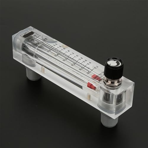 Garosa Adjustable Water Flow Meter Inline Rotameter with Knob 1/4 Inch Female Thread for Liquid Flow Measurement Industrial Plumbing HVAC System