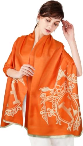 EXTREE Scarfs for Women Pashmina Silky Shawl Wrap for Evening Dressing Blanket Open Front Poncho Cape