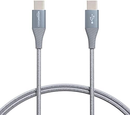 Amazon Basics 100 W USB-C to USB-C 3.1 Gen 1 Cable with Power Delivery - 91.5 cm, White