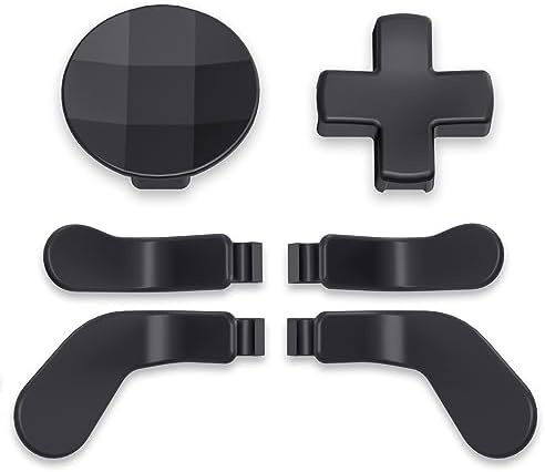 eXtremeRate D-pads Magnetyczne ze Stali Nierdzewnej Wymiana Tylne Łopatki dla Xbox Elite V1/V2, Keys Kierunkowe Przyciski Powrotu do Kontrolera Xbox Elite & Elite Series 2 - Metal Tęczowa Aura Niebiesko & Fioletowa