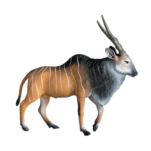 AENIMELY Spiral-Horned Antelope Figure Forest Jungle Wildlife Animals Realistic Figurine Educational Toy Cake Toppers Christmas Birthday Gift for Kids