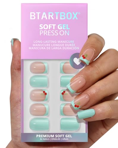 BTArtbox Berry Pail French Tip Press On Nails