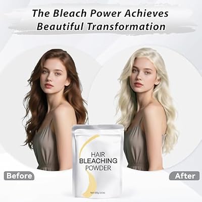 Hair Bleach Powder 100g/3.53oz, Professional Lightening Bleach for Hair, Strong & Gentle Bleach Powder for Hair, Lift Up to 8 Levels, Perfect for DIY Blonde Highlights & Lightening