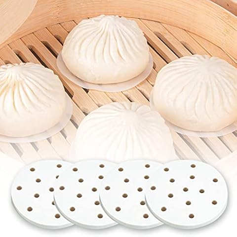 400 Pcs Non-stick Bamboo Steamer Liners Cover