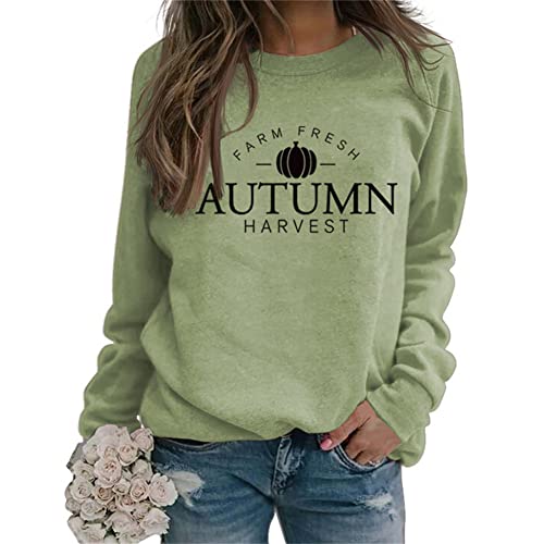 Fall Sweatshirt for Women Cute Graphic Pumpkin Autumn Pullover Casual Long Sleeve Sweatshirt Top