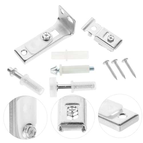 Kit de herrajes para puerta plegable bifold en aleación de aluminio, 9 piezas, acabado plateado, uso en riel guía suave para clósets miniatura 5