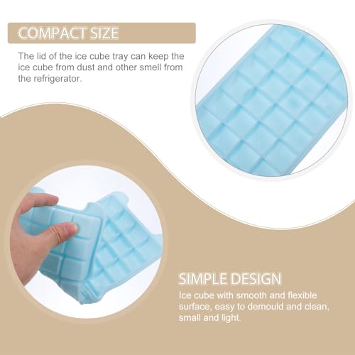 Molde para cubitos de hielo de silicona azul 3 piezas miniatura 6