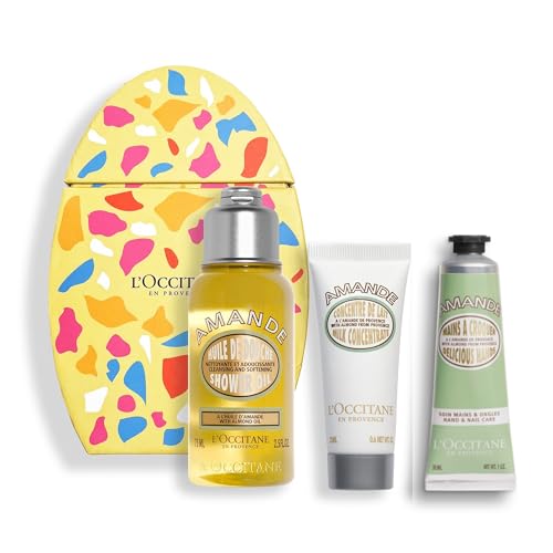 L'OCCITANE Almond Beauty Easter Egg | Sweet Scented | 95% Readily Biodegradable | Luxury Bath & Body Gift Set for All