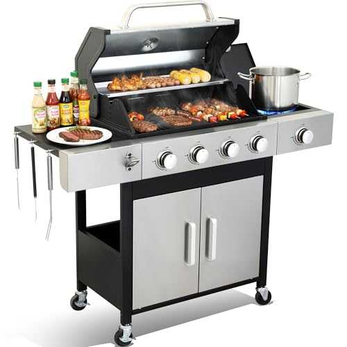 49000 BTU Propane Grill with Side Burner