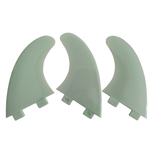 UPSURF Aletas de Tabla de Surf Plástico Surf Tablero Aletas Estilo Thruster Set (FCS White M5)
